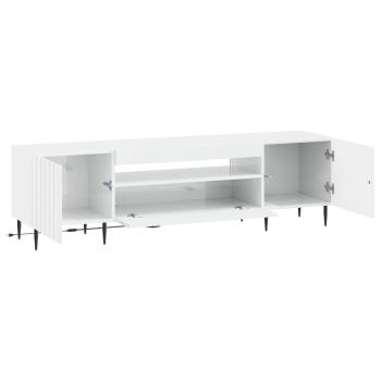 LED-TV-Schrank ZWOLLE 153 x 35 x 43 cm Hochglanz Weiß