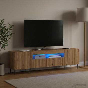 LED-TV-Schrank ZWOLLE 153 x 35 x 43 cm Artisan-Eiche