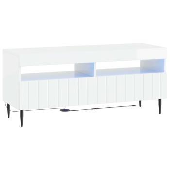 LED-TV-Schrank ZWOLLE 100 x 35 x 43 cm Hochglanz Weiß