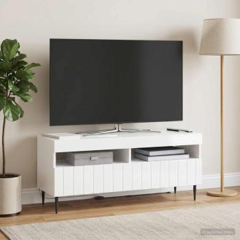 LED-TV-Schrank ZWOLLE 100 x 35 x 43 cm Hochglanz Weiß