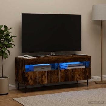 LED-TV-Schrank ZWOLLE 100 x 35 x 43 cm Raucheiche Holzwerkstoff