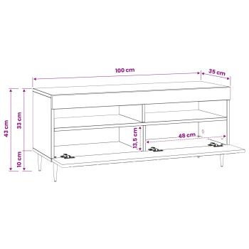 LED-TV-Schrank Altholz Holzwerkstoff