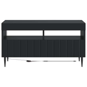LED-TV-Schrank Schwarz Holzwerkstoff