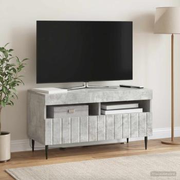 ARDEBO.de - LED-TV-Schrank ZWOLLE 81 x 35 x 43 cm Betongrau Holzwerkstoff