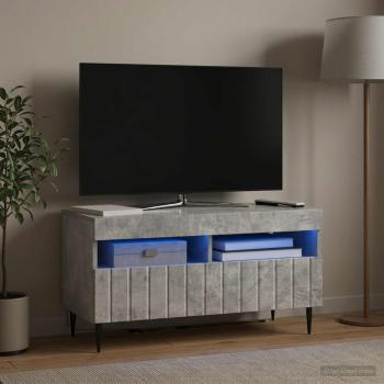 LED-TV-Schrank ZWOLLE 81 x 35 x 43 cm Betongrau Holzwerkstoff