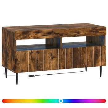 LED-TV-Schrank ZWOLLE 81 x 35 x 43 cm Raucheiche Holzwerkstoff