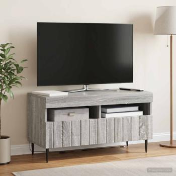ARDEBO.de - LED-TV-Schrank ZWOLLE 81 x 35 x 43 cm Sonoma-Grau Holzwerkstoff