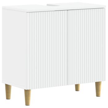 ARDEBO.de - Waschbeckenschrank ARNHEM Weiß 59,5 x 31,5 x 59 cm