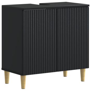 ARDEBO.de - Waschbeckenschrank ARNHEM Schwarz 59,5 x 31,5 x 59 cm