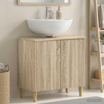 ARDEBO.de - Waschbeckenschrank ARNHEM Sonoma-Eiche 59,5 x 31,5 x 59 cm