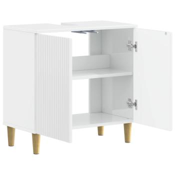 Waschbeckenschrank ARNHEM Hochglanz Weiß 59,5 x 31,5 x 59 cm