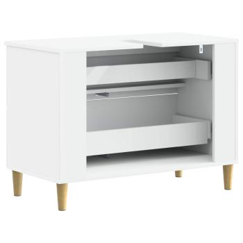 Waschbeckenschrank ARNHEM Weiß 82 x 41 x 59 cm Holzwerkstoff