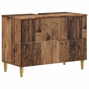 ARDEBO.de - Waschbeckenschrank ARNHEM Altholz 82 x 41 x 59 cm Holzwerkstoff