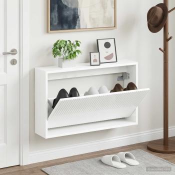 ARDEBO.de - Wandmontierter Schuhschrank ARNHEM 71 x 17 x 43 cm