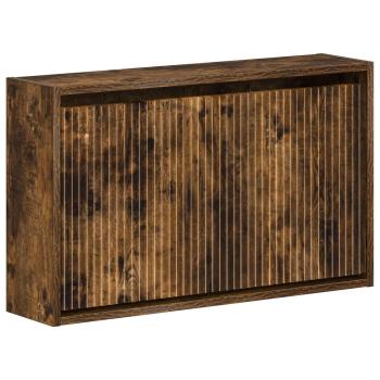ARDEBO.de - Wandmontierter Schuhschrank ARNHEM 71 x 17 x 43 cm Raucheiche