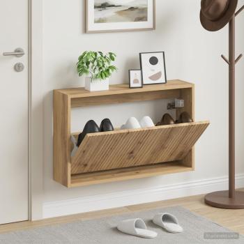 ARDEBO.de - Wandmontierter Schuhschrank ARNHEM 71 x 17 x 43 cm