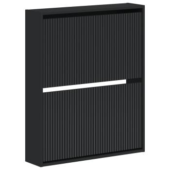 Wandmontierter Schuhschrank ARNHEM 71 x 17 x 86 cm Schwarz