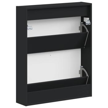 Wandmontierter Schuhschrank ARNHEM 71 x 17 x 86 cm Schwarz