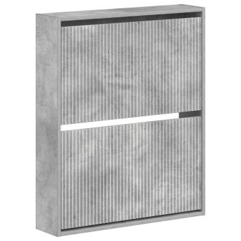 Wandmontierter Schuhschrank ARNHEM 71 x 17 x 86 cm Betongrau