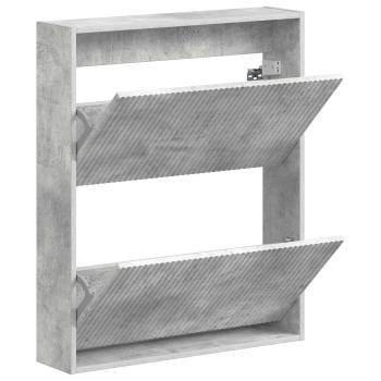 Wandmontierter Schuhschrank ARNHEM 71 x 17 x 86 cm Betongrau