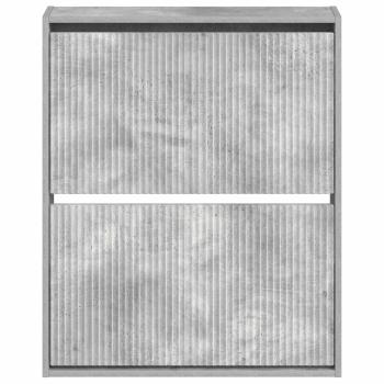 Wandmontierter Schuhschrank ARNHEM 71 x 17 x 86 cm Betongrau