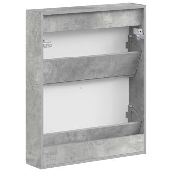 Wandmontierter Schuhschrank ARNHEM 71 x 17 x 86 cm Betongrau