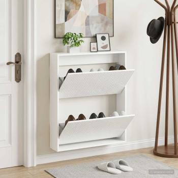 ARDEBO.de - Wandmontierter Schuhschrank ARNHEM 71 x 17 x 86 cm