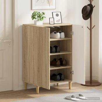 ARDEBO.de - Schuhschrank ARNHEM 59,5 x 39,5 x 90 cm Holzwerkstoff
