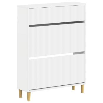 Schuhschrank ARNHEM 78 x 24 x 103 cm Holzwerkstoff Weiß