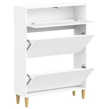 Schuhschrank ARNHEM 78 x 24 x 103 cm Holzwerkstoff Weiß