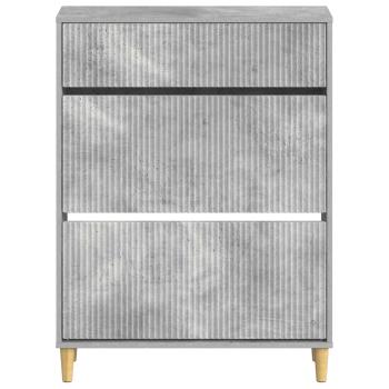 Schuhschrank ARNHEM 78 x 24 x 103 cm Holzwerkstoff Betongrau