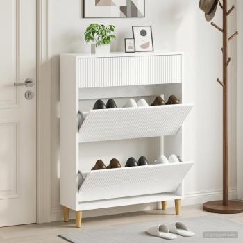 ARDEBO.de - Schuhschrank ARNHEM 78 x 24 x 103 cm Holzwerkstoff