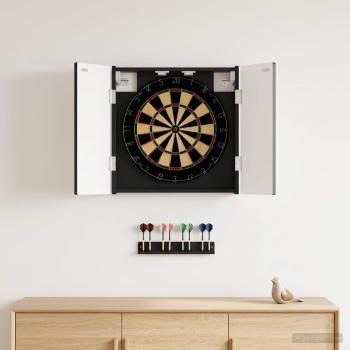 ARDEBO.de - Dartboard Schrank ARNHEM Schwarz 52,5 x 10,5 x 53,5 cm