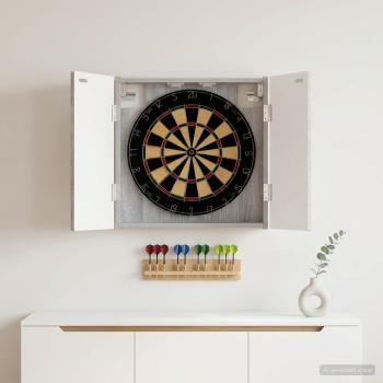 ARDEBO.de - Dartboard Schrank ARNHEM Sonoma-Grau 52,5 x 10,5 x 53,5 cm