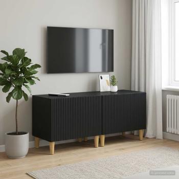 ARDEBO.de - TV-Schrank Schwarz Holzwerkstoff
