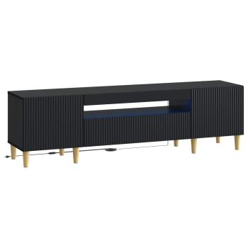 LED-TV-Schrank ARNHEM 153 x 35 x 43 cm Schwarz Holzwerkstoff