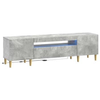 ARDEBO.de - LED-TV-Schrank Betongrau Holzwerkstoff