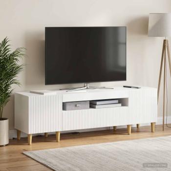 ARDEBO.de - LED-TV-Schrank ARNHEM 153 x 35 x 43 cm Hochglanz Weiß