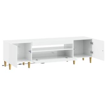 LED-TV-Schrank ARNHEM 153 x 35 x 43 cm Hochglanz Weiß
