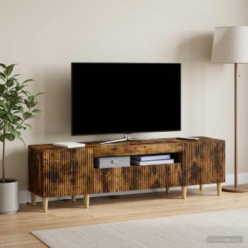 LED-TV-Schrank ARNHEM 153 x 35 x 43 cm Raucheiche Holzwerkstoff