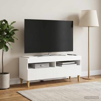 ARDEBO.de - LED-TV-Schrank ARNHEM 100 x 35 x 43 cm Weiß Holzwerkstoff
