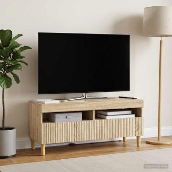 ARDEBO.de - LED-TV-Schrank ARNHEM 100 x 35 x 43 cm Sonoma-Eiche