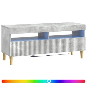 LED-TV-Schrank ARNHEM 100 x 35 x 43 cm Betongrau Holzwerkstoff