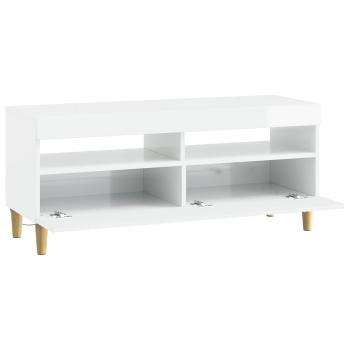 LED-TV-Schrank ARNHEM 100 x 35 x 43 cm Hochglanz Weiß
