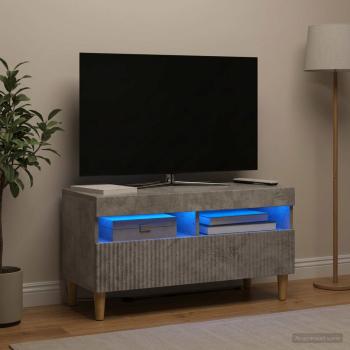 ARDEBO.de - LED-TV-Schrank ARNHEM 81 x 35 x 43 cm Betongrau Holzwerkstoff