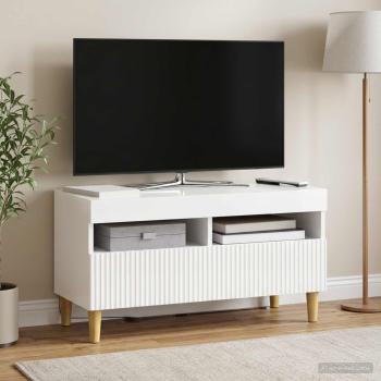 ARDEBO.de - LED-TV-Schrank ARNHEM 81 x 35 x 43 cm Hochglanz Weiß