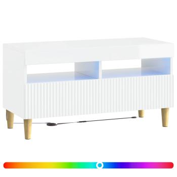 LED-TV-Schrank ARNHEM 81 x 35 x 43 cm Hochglanz Weiß