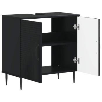 Waschbeckenschrank HAARLEM Schwarz 59,5 x 31,5 x 59 cm