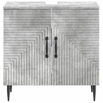 Waschbeckenschrank HAARLEM Betongrau 59,5 x 31,5 x 59 cm