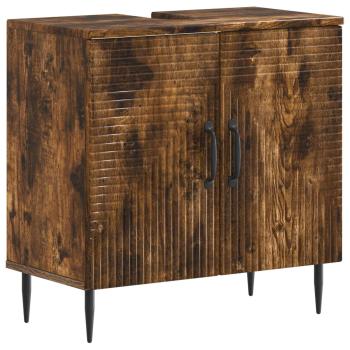 Waschbeckenschrank HAARLEM Raucheiche 59,5 x 31,5 x 59 cm